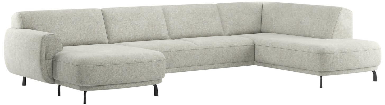 XOOON - Belem - Sofas - Longchair links niedrig - 2,5 Sitzer ohne Armlehnen niedrig - Ottomane medium rechts niedrig