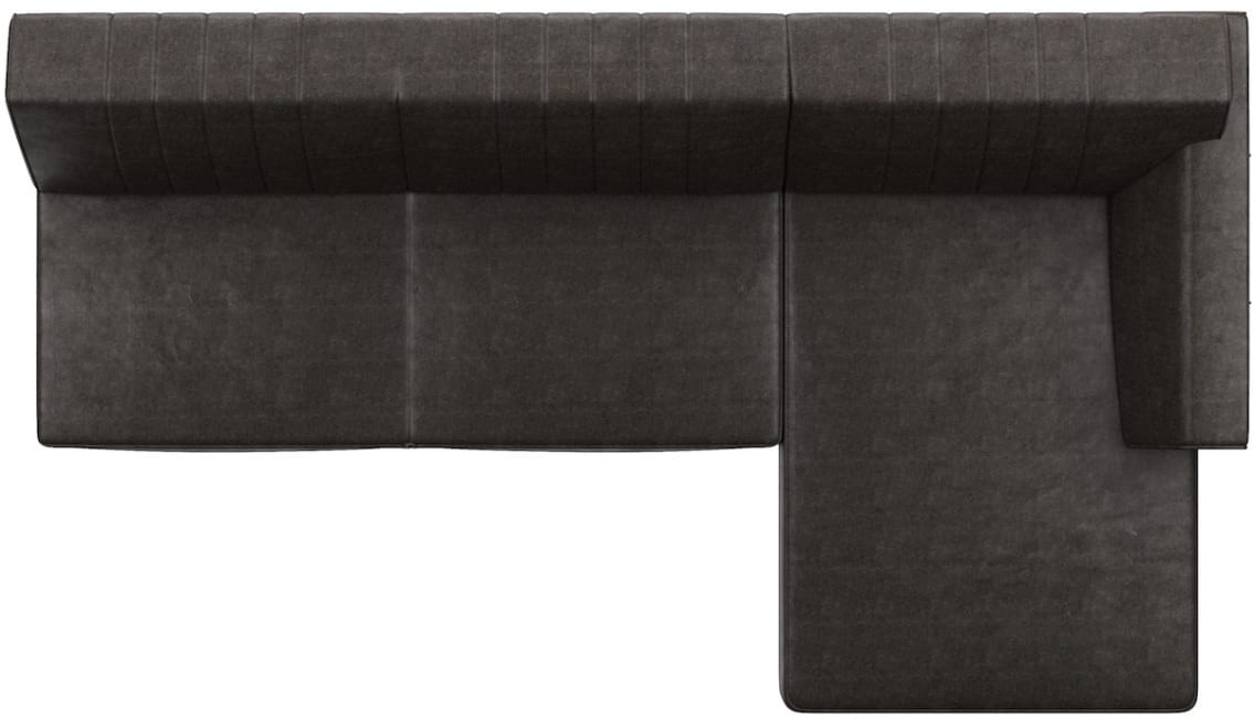 H&H - Olbia - Industriel - Canapés - 2.5-places sans accoudoir + meridienne - droite