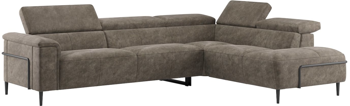 H&H - Cassie - Canapés - 3 places accoudoir gauche - ottomane grand droit