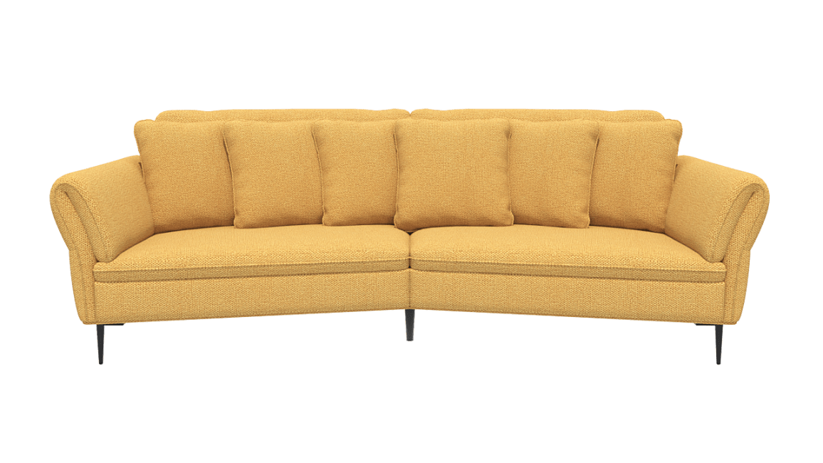 H&H - Lynde - Canapés - Canapé 4 places rond 2 parties