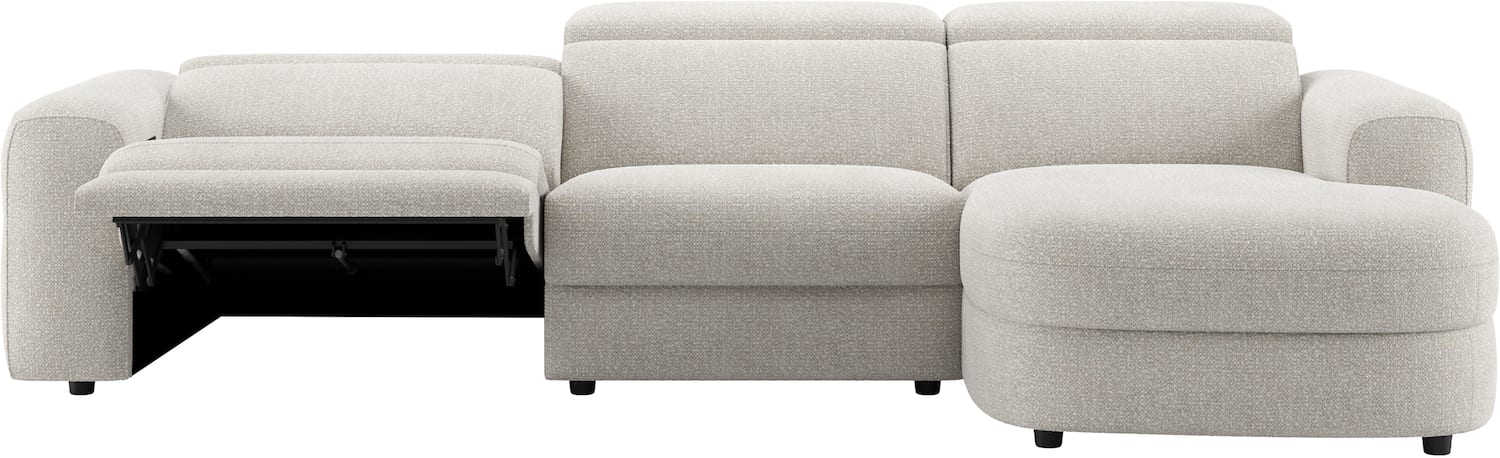 H&H - Delphine - Canapés - 1,5-places reglable electrique - 1,5-places - meridienne droite - appui-tete reglable