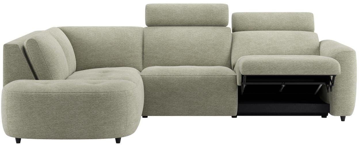 H&H - Killem - Canapés - ottomane grande gauche - 3 places droit reglable electrique avec appui-tete