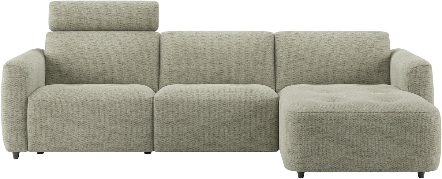 Henders and Hazel - Rochelle - Salons - 3 zits links electrisch verstelbaar met hoofdsteun - longchair rechts