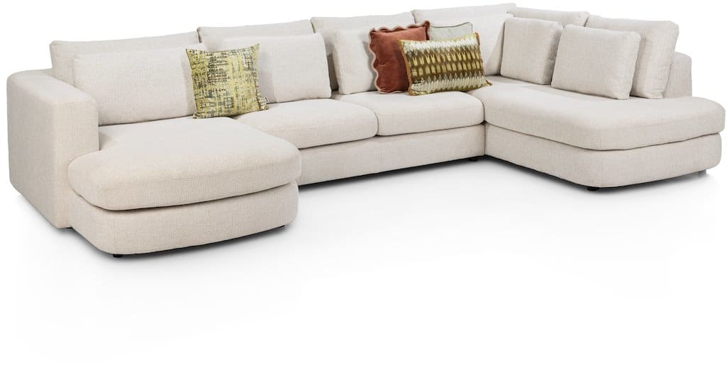 H&H - Delhi - Canapés - meridienne gauche - 2,5 places sans accoudoirss - ottomane droite