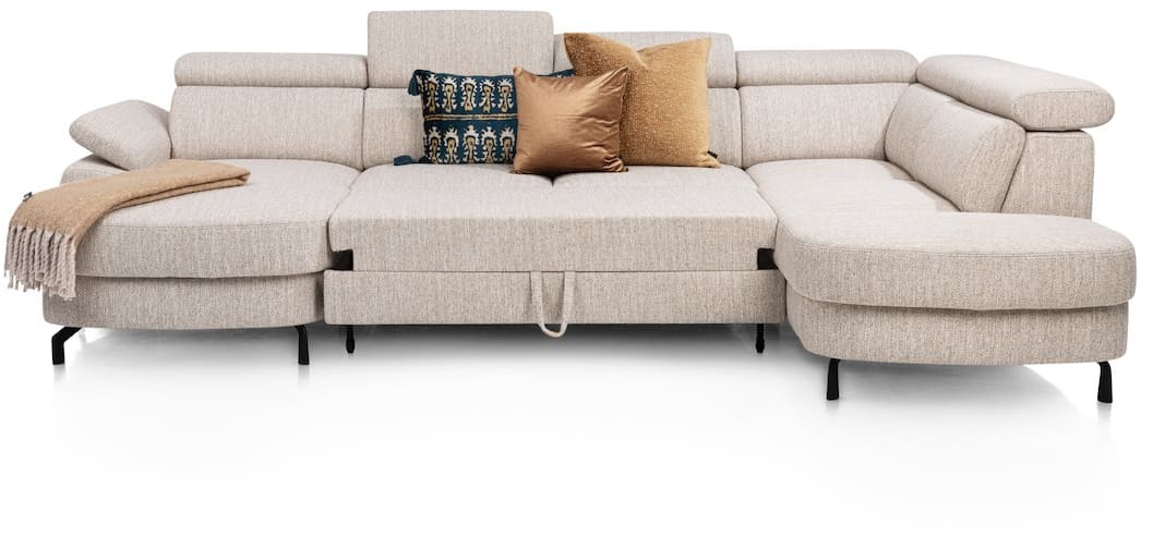 Henders & Hazel - Pertina - Sofas - Longchair links - 2,5 Sitzer ohne Armlehne - Ottomane gross rechts