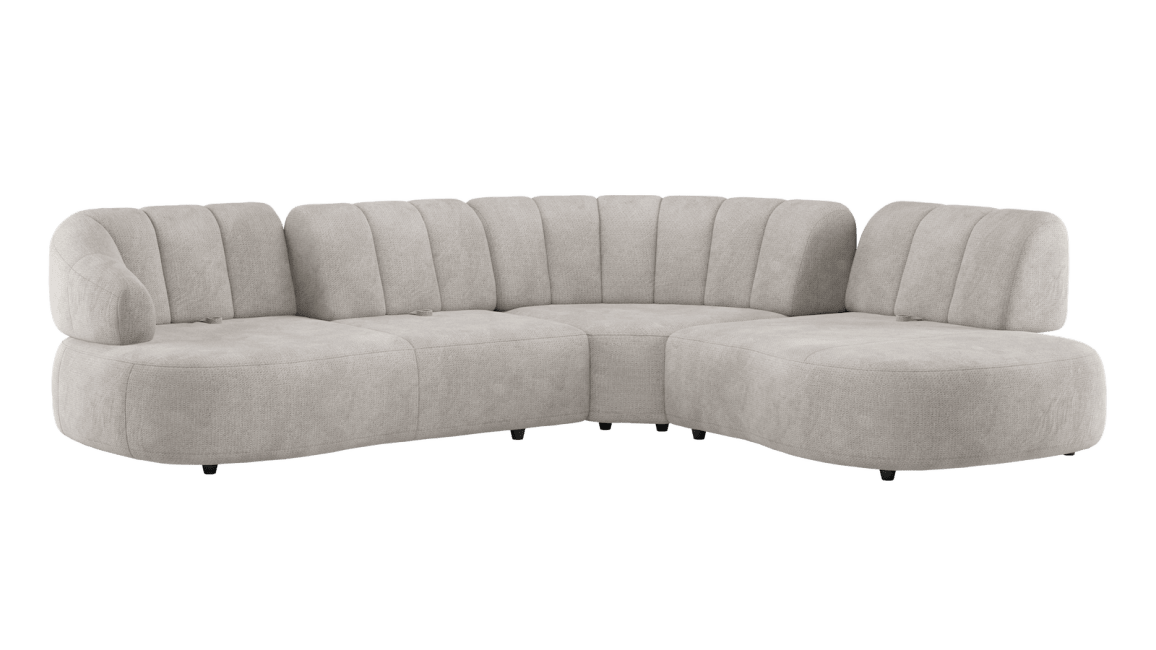H&H - Coimbra - Canapés - 2,5 places accoudoir gauche reglable - grande element d&#39;angle - petite ottomane droite reglable