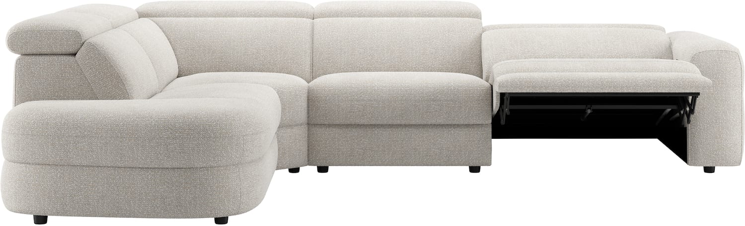 H&H - Delphine - Canapés - ottomane petite gauche - partie d'angle - 1,5-places - 1,5-places XL electrique -appui-tete reglable