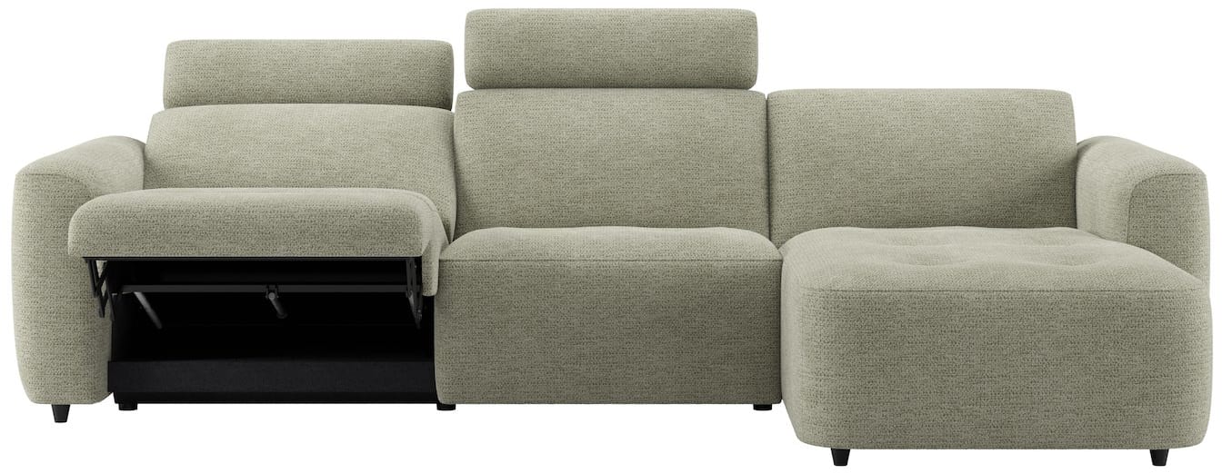 H&H - Killem - Canapés - 3 places gauche reglable electrique avec appui-tete - meridienne grande droite