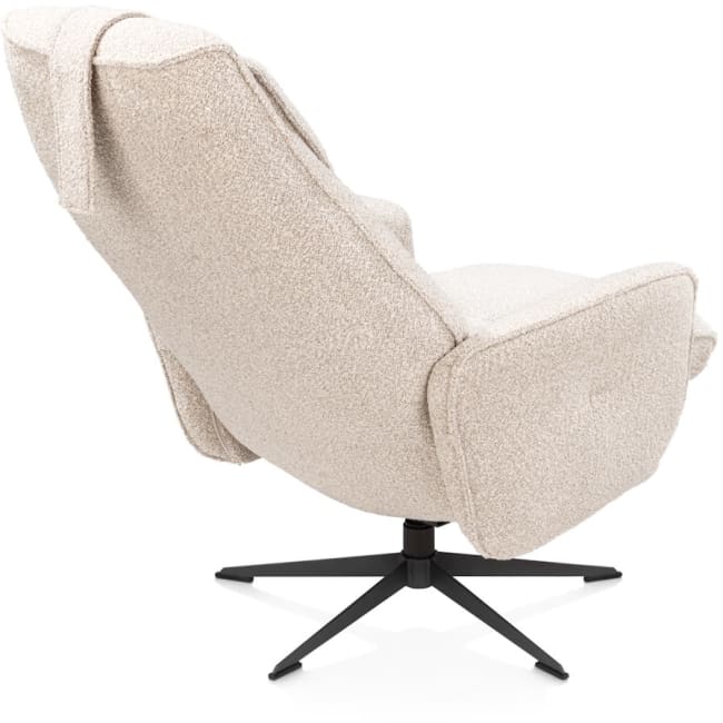 Happy@Home - Andalucia - relax-fauteuil + poef - grafiet poot - knock down