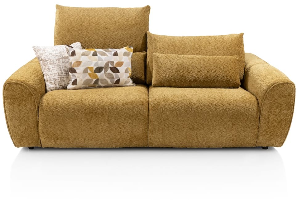 H&H - Cassel - Canapés - Canapé 3 places, appuie-tête réglables, 2x repose-pieds électrique