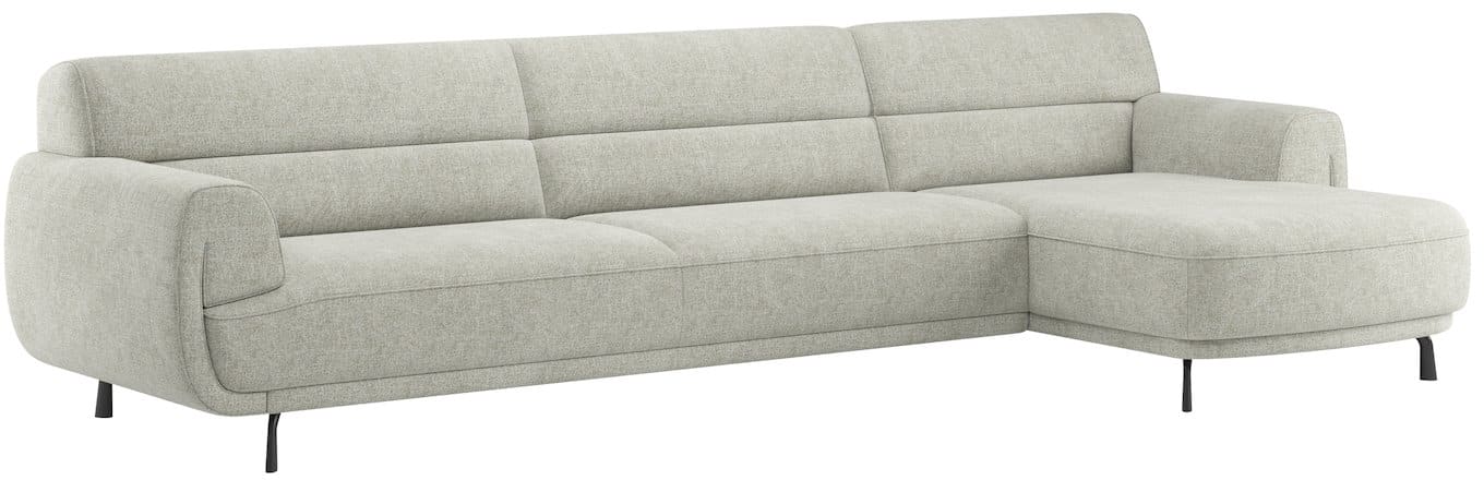 XOOON - Belem - Sofas - 3,5 Sitzer Armlehne links hoch - Longchair rechts hoch