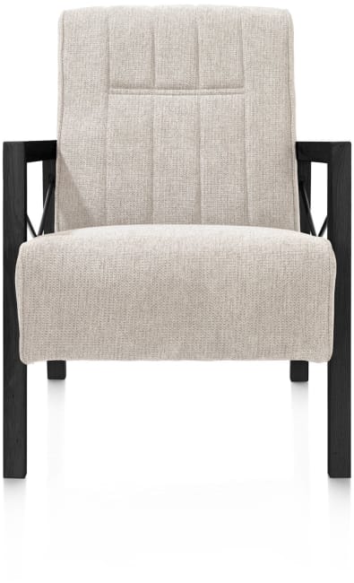 H&H - Cronos - Pur - fauteuil avec accoudoir en bois vintage clay / white / black