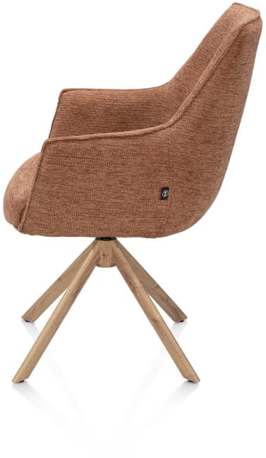 Henders and Hazel - Theo - armstoel - draaibaar - eikenhout look - pocket
