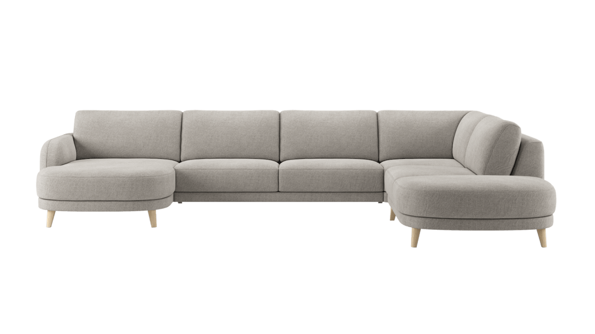 XOOON - Manciano - Banken - Longchair links 170 cm - 2,5 zits zonder armen - ottomane groot rechts