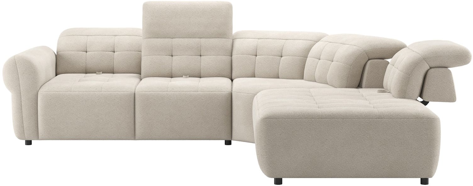 Henders & Hazel - Bologna - Sofas - 2,5 Sitzer links - Eckteil - Ottomane rechts - verstellbare Ruecken - elektrisch verstellbar