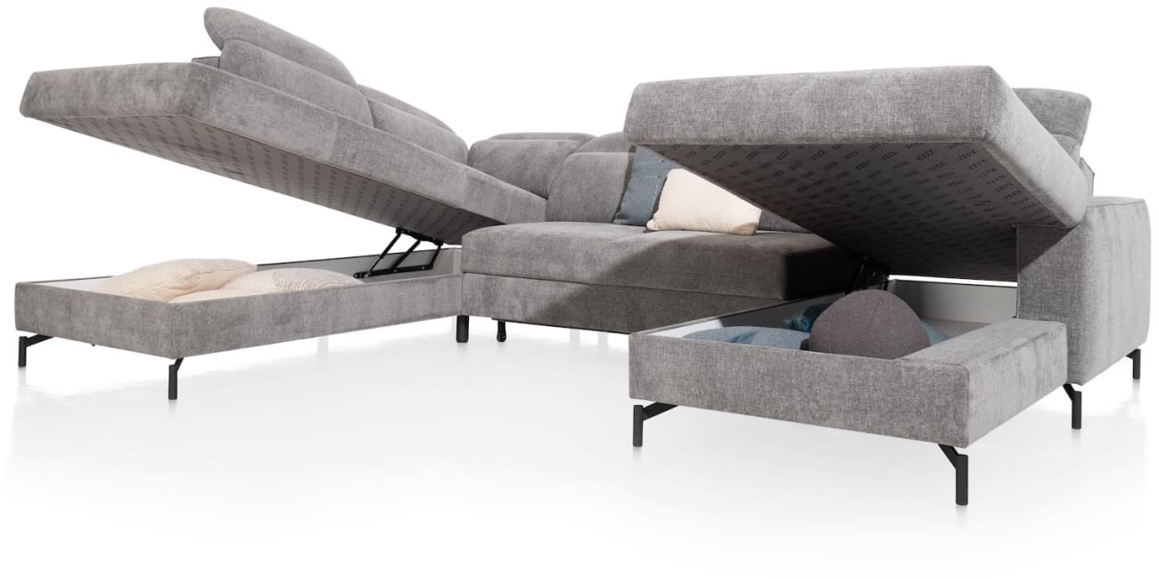 XOOON - Rialto - Sofas - Ottomane links - 2,5 Sitzer ohne Armlehnen - Longchair rechts