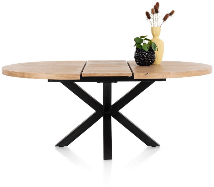 Ausziehtisch rund 150 cm Eiche - Metalox | Henders & Hazel