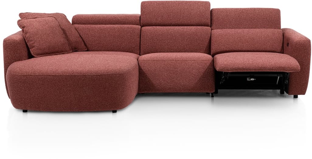 XOOON - Cantello - Sofas - Longchair curved links inklusive 2 Armkissen - 2,5 Sitzer Armlehne rechts