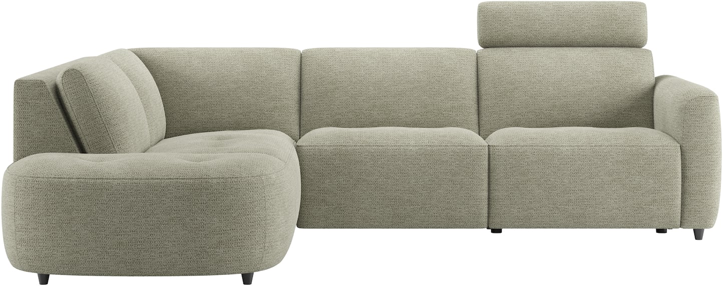 Henders & Hazel - Rochelle - Sofas - Ottomane gross links - 3 Sitzer rechts elektrische verstellbar mit Kopfstuetze