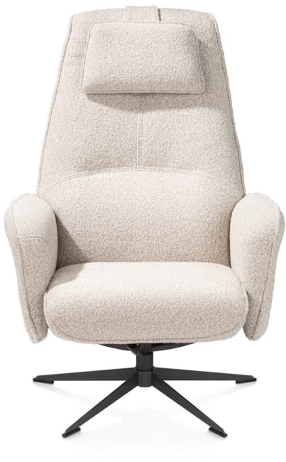 Happy@Home - Andalucia - relax-fauteuil + poef - grafiet poot - knock down