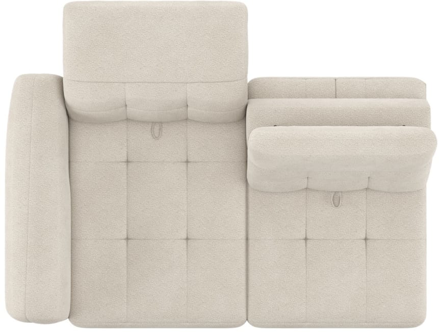 H&H - Garance - Canapés - 2.5-places acc. gauche - dossier réglable - repose - pieds réglable électriquement