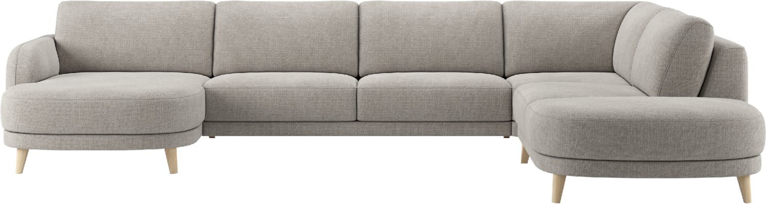 XOOON - Manciano - Sofas - Longchair links - 2,5 Sitzer ohne Armlehnen - Ottomane gross rechts