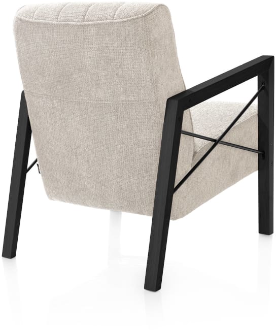 H&H - Cronos - Pur - fauteuil avec accoudoir en bois vintage clay / white / black