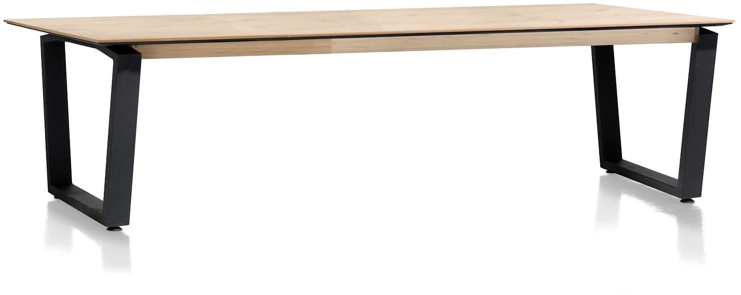 H&H - Vérone - Moderne - table à rallonge 220 (+ 80) x 100 cm