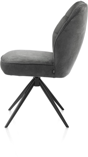 Bell, Stuhl - Gestell Steelbrown - drehbar - Kippfunktion - Taschenfederkern - Stoff Calabria