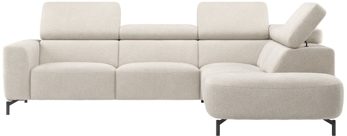 H&H - Los angeles - Canapés - 2,5 places accoudoirs gauche - ottomane grande droite