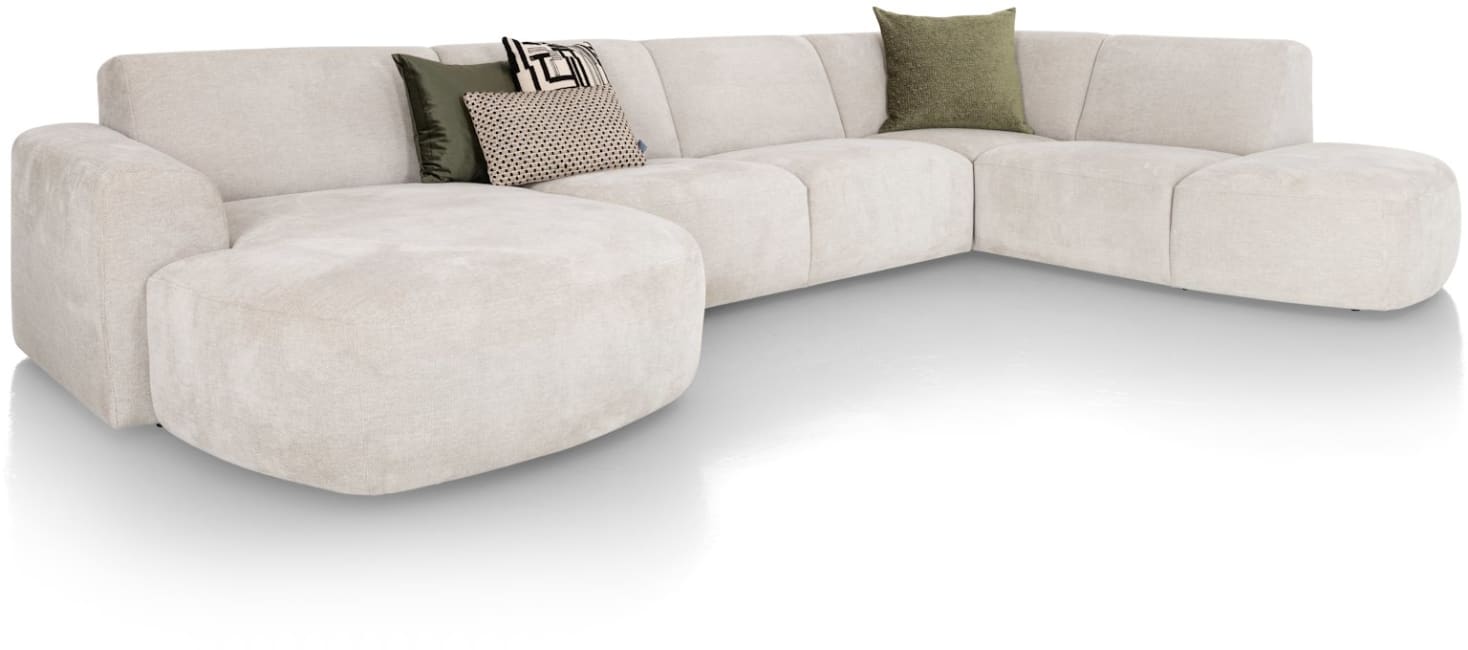 XOOON - Tineo - Sofas - Longchair links - 2,5 Sitzer ohne Armlehnen - Ottomane gross rechts