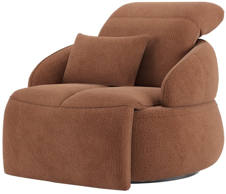 H&H - Romane - Homecinema fauteuil pivotant xl, dos réglable, électrique repose
