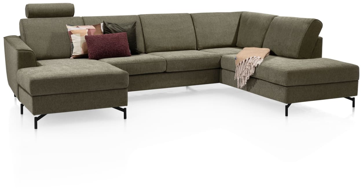 H&H - Anaba - Canapés - ottomane anguleuse droite