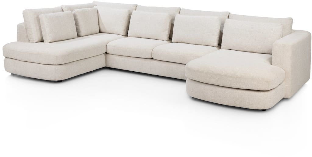 H&H - Delhi - Canapés - ottomane gauche - 2,5 places sans accoudoirss - meridienne droite