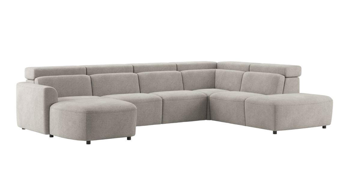 XOOON - Cantello - Salons - Longchair links - 2,5 zits zonder armen - ottomane groot rechts