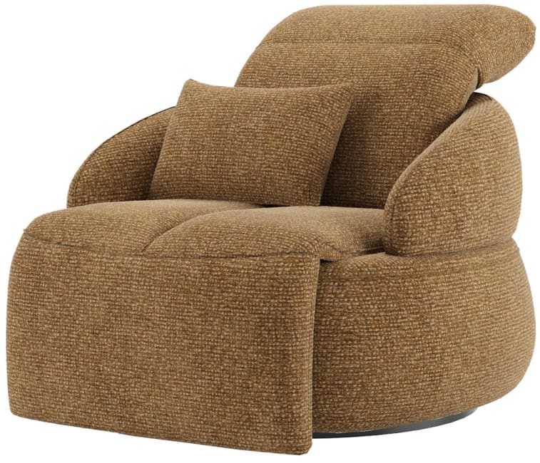H&H - Romane - Homecinema fauteuil pivotant xl, dos réglable, électrique repose