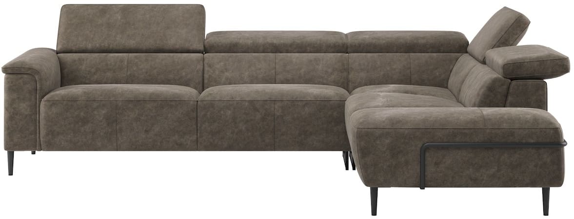 H&H - Cassie - Canapés - 3 places accoudoir gauche - ottomane grand droit