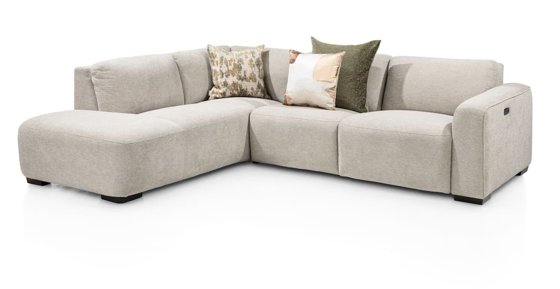 Happy@Home - Babette - Banken - 2,5 zits arm rechts vast - ottomane big links