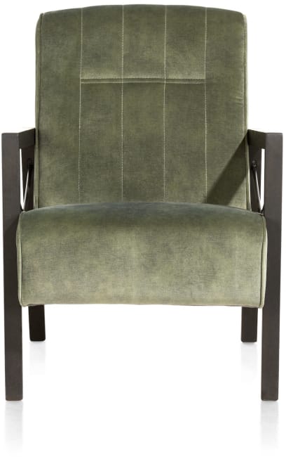 H&H - Cronos - Pur - fauteuil avec accoudoir en bois vintage clay / white / black