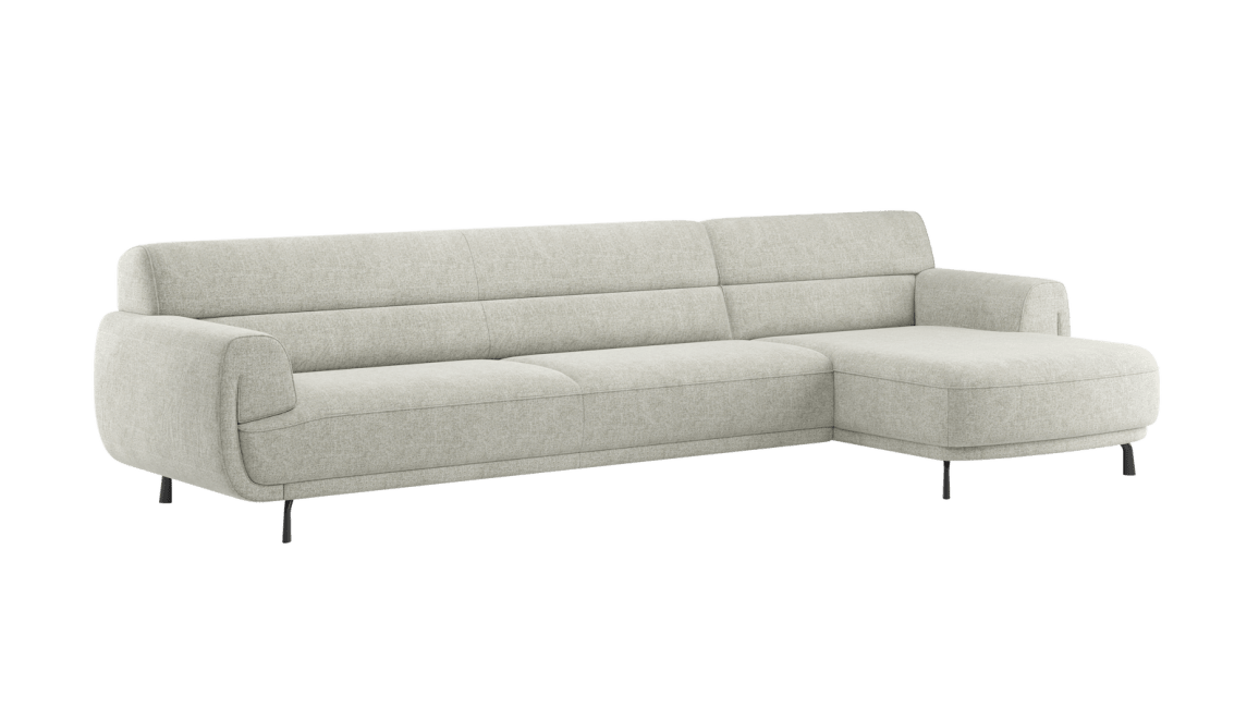 XOOON - Belem - Sofas - 3,5 Sitzer Armlehne links hoch - Longchair rechts hoch