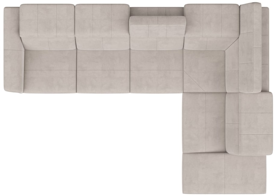 H&H - Bangkok - Canapés - 1 place accoudoir gauche - 2 places sans accoudoir - Ottomane grand rechts