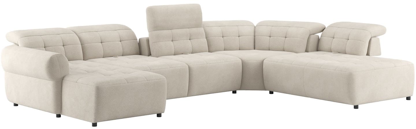 Henders and Hazel - Bologna - Banken - longchair links - 2,5 zits - hoek - ottomane rechts - verstelbare rug - electrisch verstelbaar