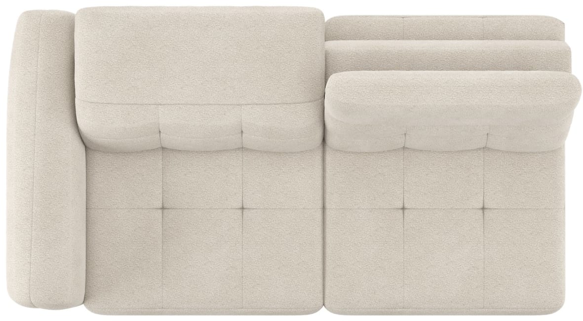 H&H - Garance - Canapés - 3-places accoudoir gauche - dossier fixe