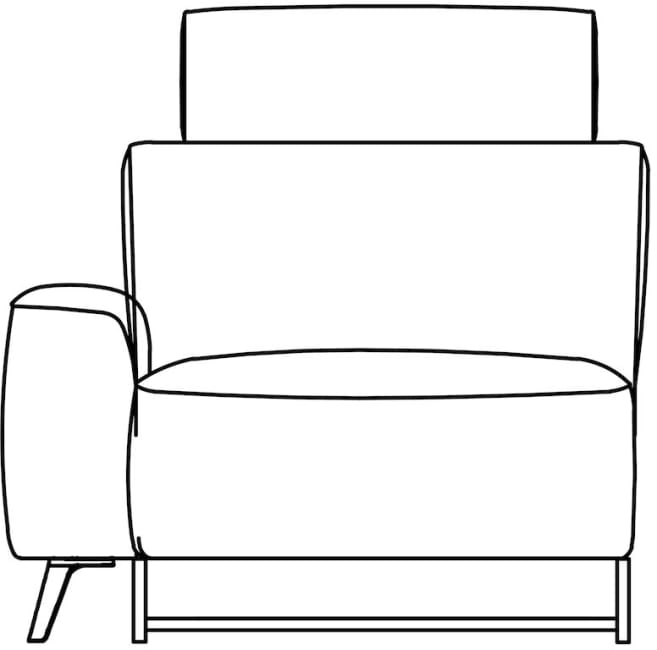 XOOON - Carini - Sofas - 1-Sitzer xl Armlehne links - elektrisch 1 Motor + 1 Kopfstütze - inkl. Bonellfederker