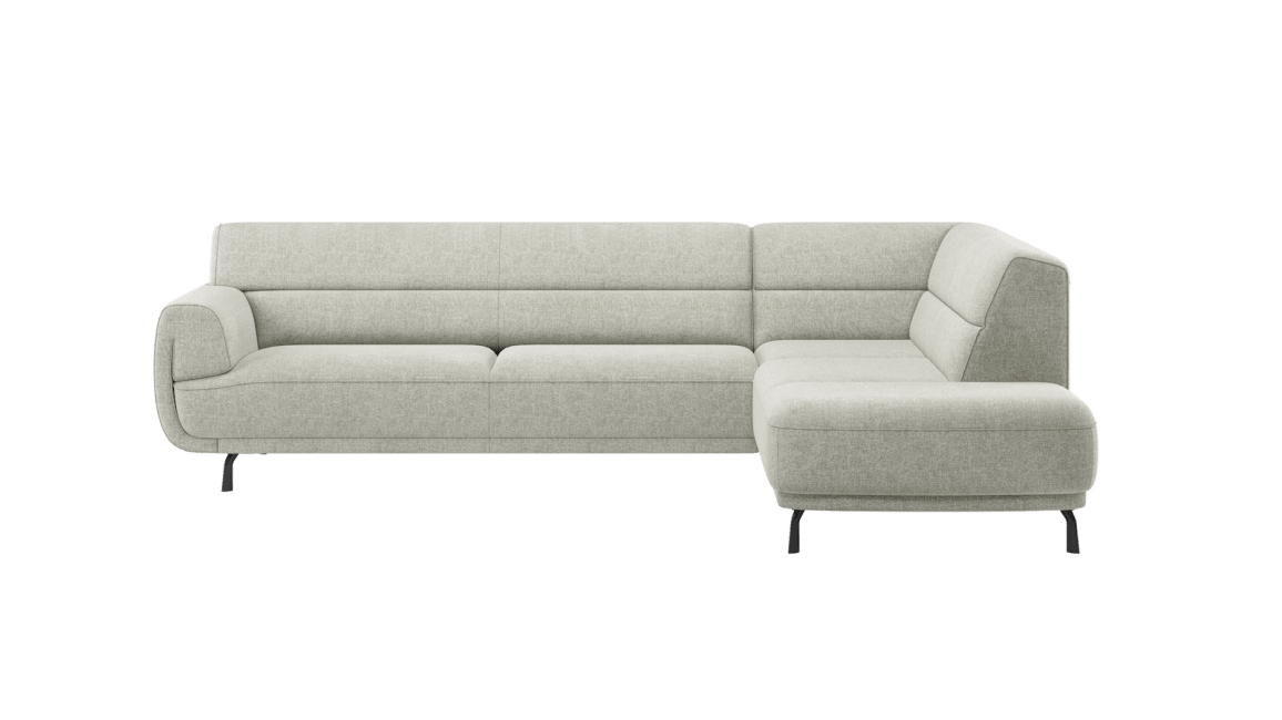 XOOON - Belem - Sofas - 3 Sitzer Armlehne links hoch - Ottomane medium rechts hoch