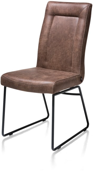 H&H - Alexis - Moderne - chaise - cadre tube noir - poignee rond