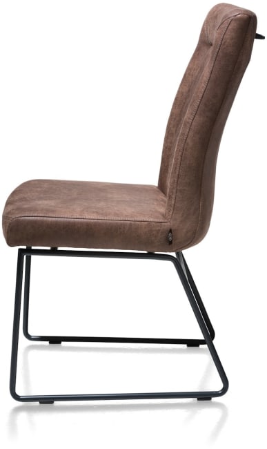 H&H - Alexis - Moderne - chaise - cadre tube noir - poignee rond