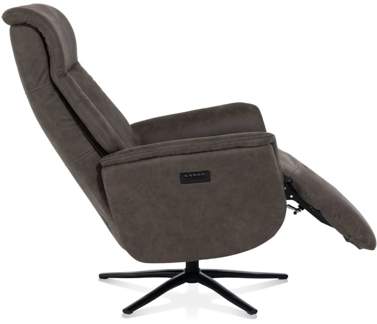 H&H - Ferrarini - fauteuil relax - réglage électrique - pied noir - appui-tête reglable + batterie