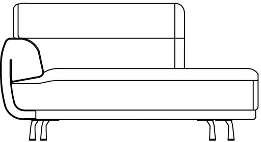 XOOON - Belem - Salons - divan links hoog