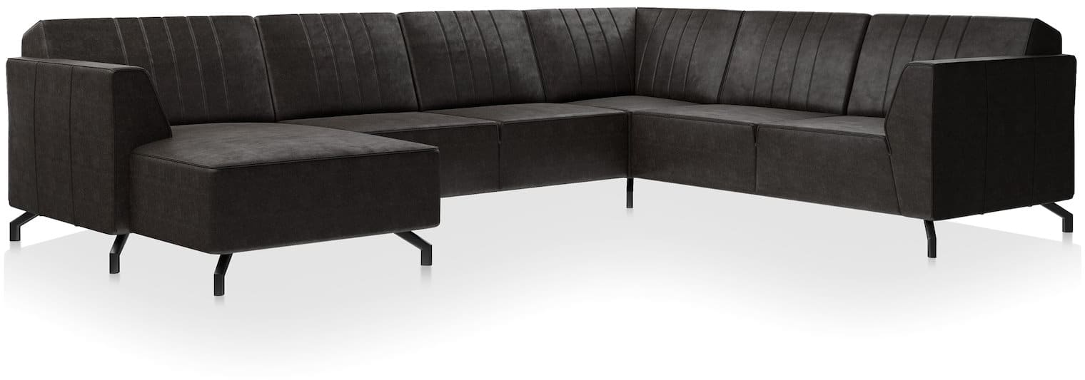 H&H - Olbia - Canapés - 2 places sans accoudoir + meridienne gauche - partie d'angle - 2 places accoudoir droit